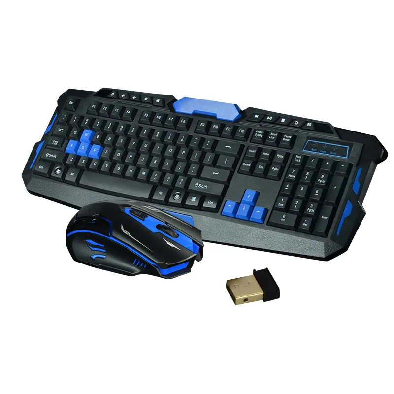Беспроводная игровая клавиатура с комбинированной комбо -водонепроницаемым оптическим мультимедийным USB Mechanical Set Gamer