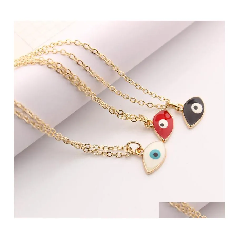 Pendant Necklaces Turkish Symbol Evil Eye Necklace Women Men Nazar Turkey Arabic Islamic Lucky Charm Eyes Choker Drop Delivery Jewel Dhnnq