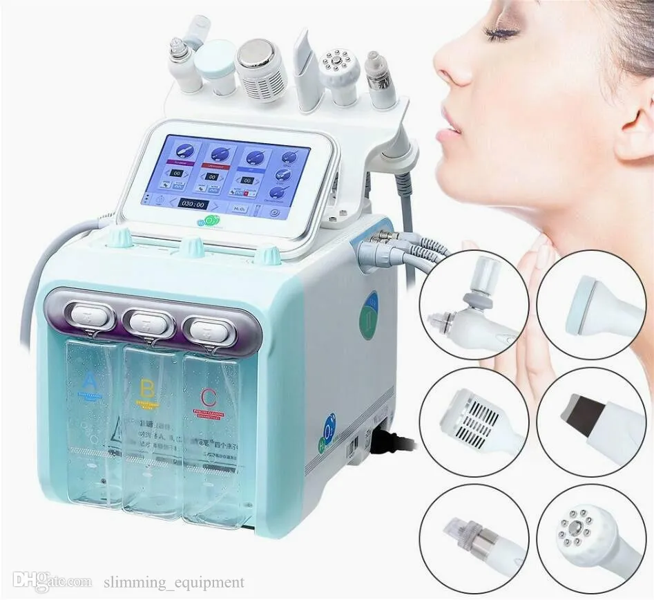 Multifunktion 6 i 1 H2O2 HYDRA SYRY VATTEN FASE DEEP RENGING Diamonds Microdermabrasion Machine