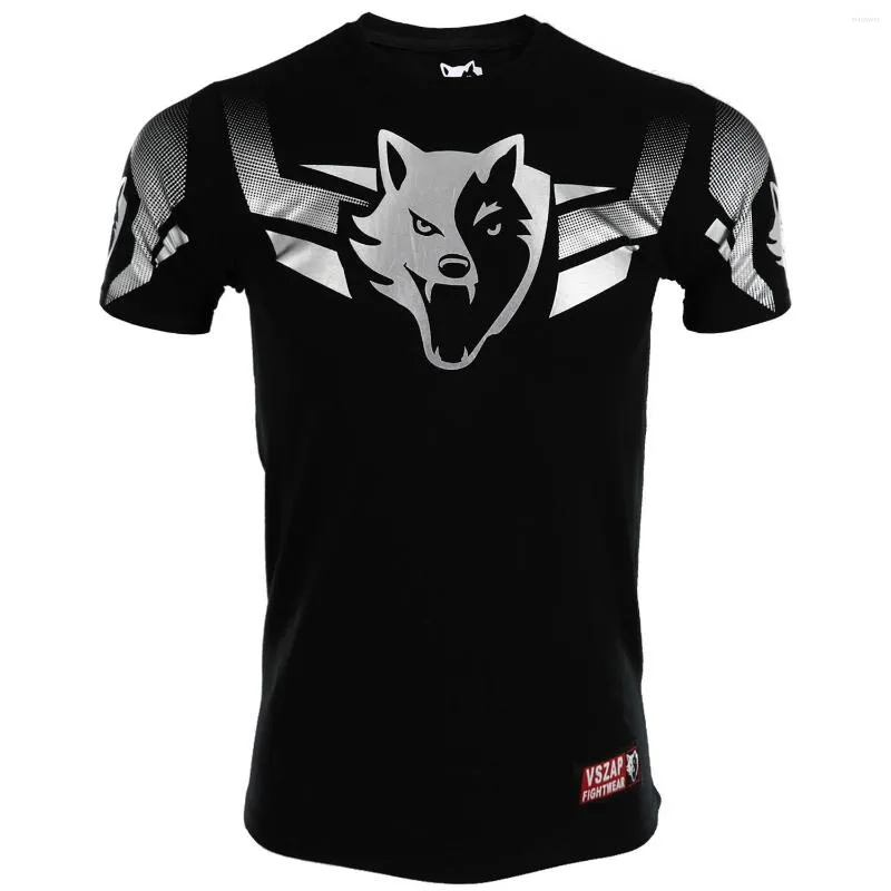 Camisetas masculinas vszap herói Silver lobo masculino lutador de mangas curtas de manga curta