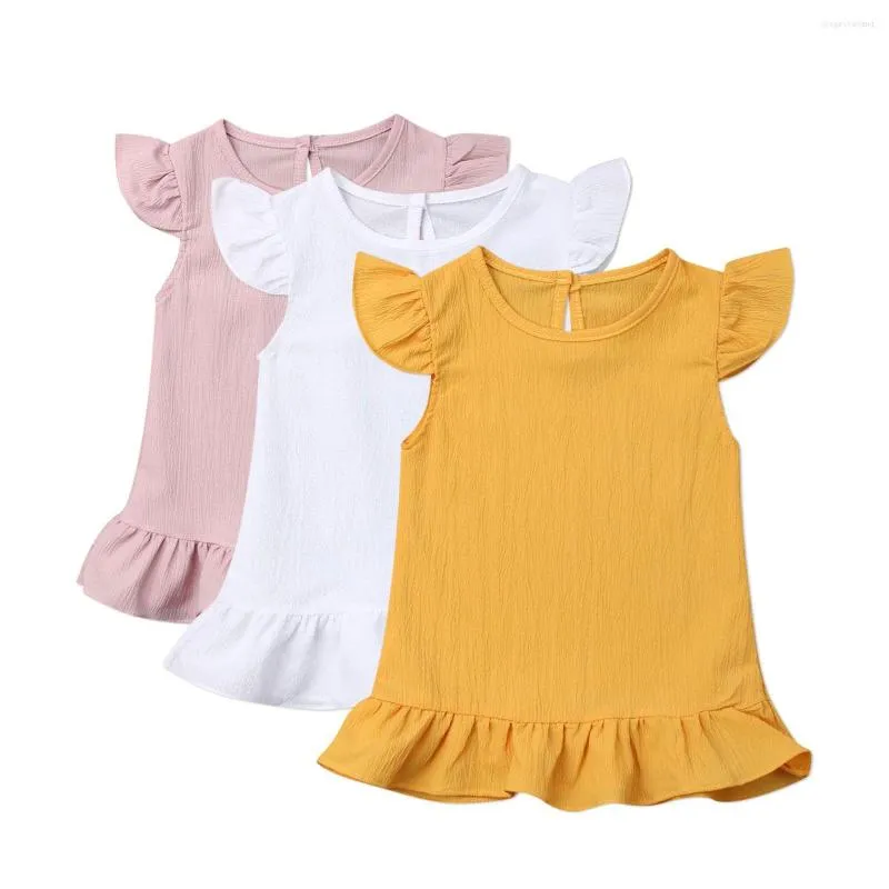 Girl Dresses Cotton Baby Cute Summer Girls Clothes Princess Dress 1st Birthday Party For 2-6Years Infant Toddler Clothing