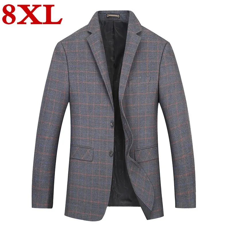 Abiti da uomo Blazer 2023 Big Plus Size 8XL 7XL 6XL Arrivo Giacca da abito autunno e inverno Moda Slim Fit Brazer Uomo casual