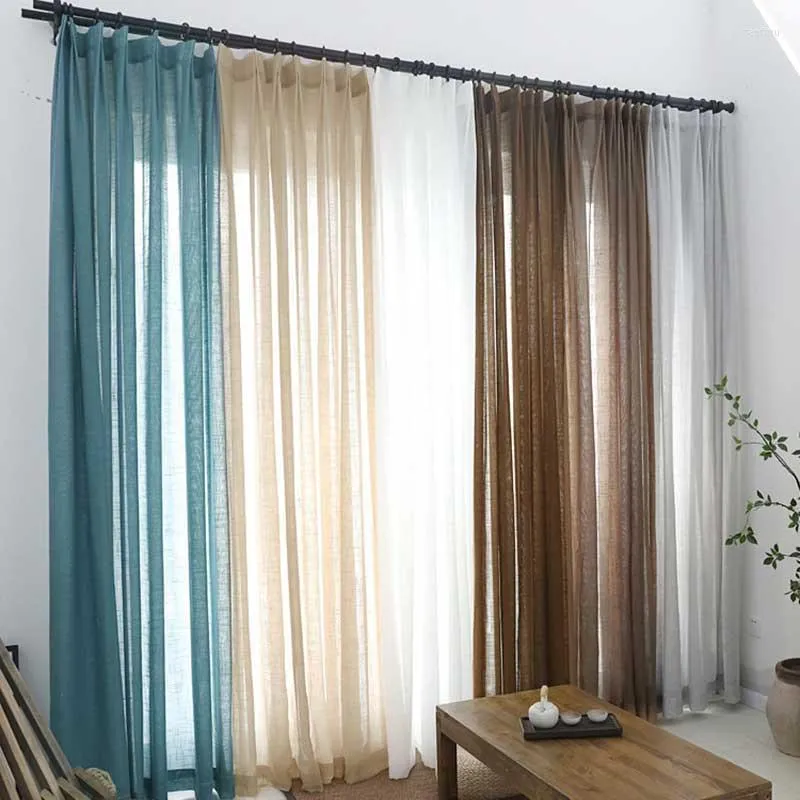 Cortina de cortina de tule moderna cortinas de janela para tratamentos de sala de estar pura do quarto de voz cega de cozinha decoração de casa decoração