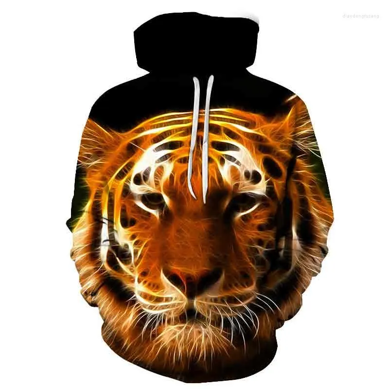 Herrtröjor 3D-tryck hoodie djurtryck huvtröjor tiger lejon full tröja s-6xl