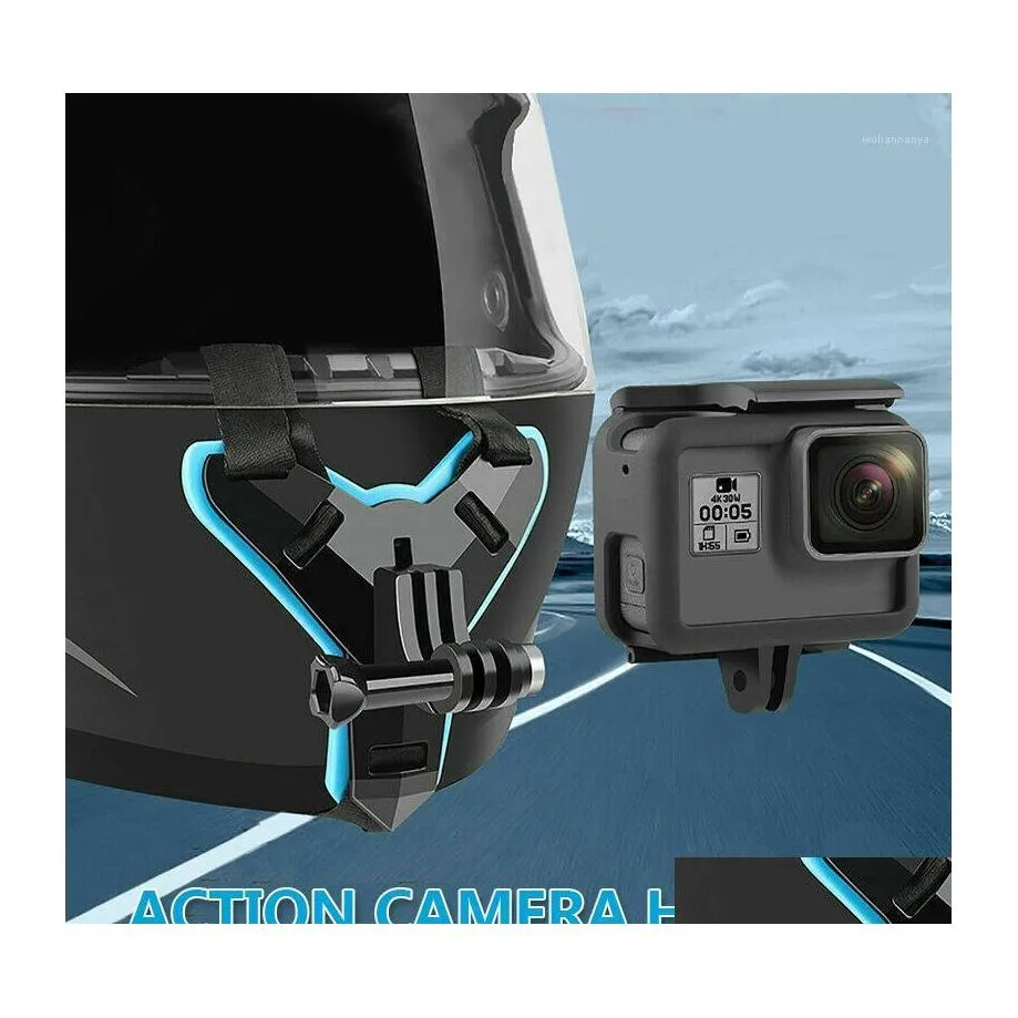 Motorcycle Helmets Helmet Front Chin Mount Holder Tripod Bracket For Hero 7 6 5 Sports Camera Accessories1 Drop Delivery Mobiles Mot Dhy1P