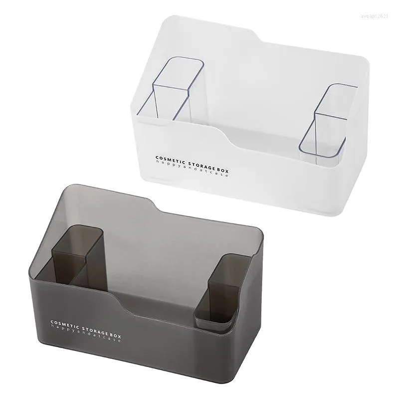 Boîtes de rangement 1pcs organisateur cosmétique boîte de maquillage pour salle de bain commode chambre organisateurs de maquillage durables plateau