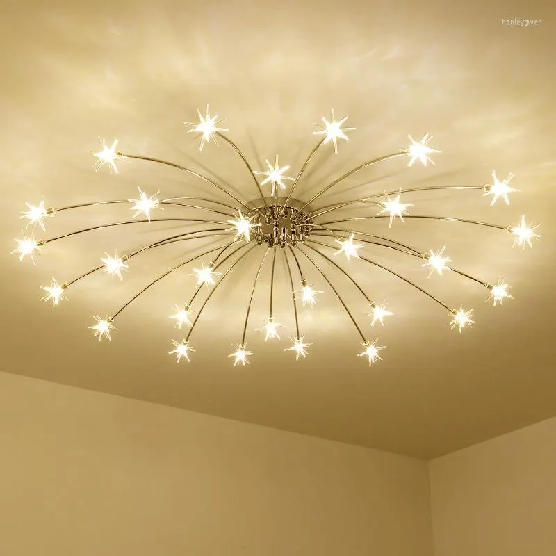 Luci a soffitto Lampada a led nordica moderna atmosfera semplice camera da letto soggiorno Studio di personalità creativa piena di lampade di stelle