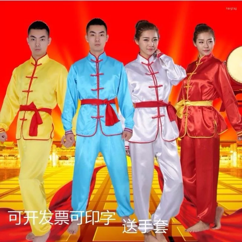 Stage Wear Kungfu Clothing Wushu Suit Chinese Traditional Costume For Adult Men Women Tai Chi Uniform Mascot Arts Performance Exercise Clot