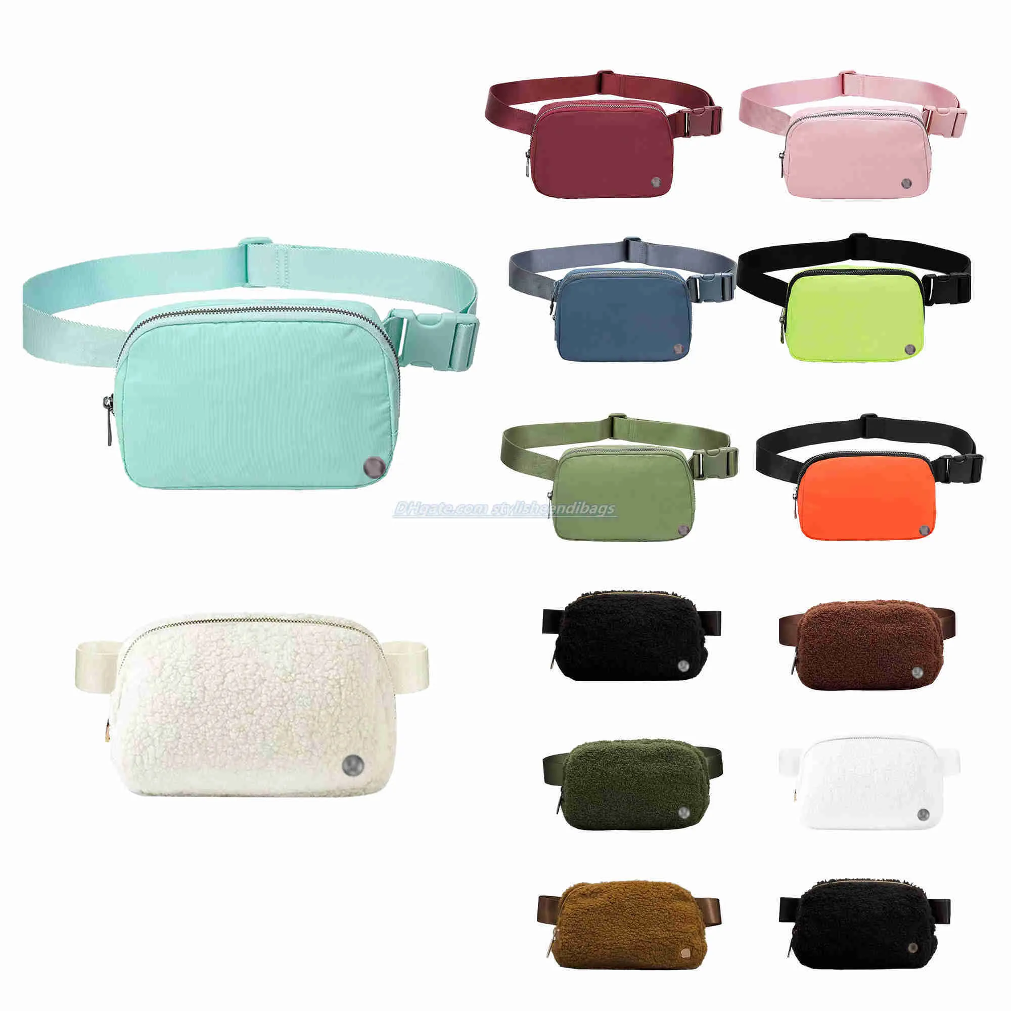 Waist Bags Women's lulul bumbag Lulu everywhere belt chest Bags lu Waistpacks Fleece Teddy sport fanny pack Mens Yoga Luxury Designer handbag 0127/23