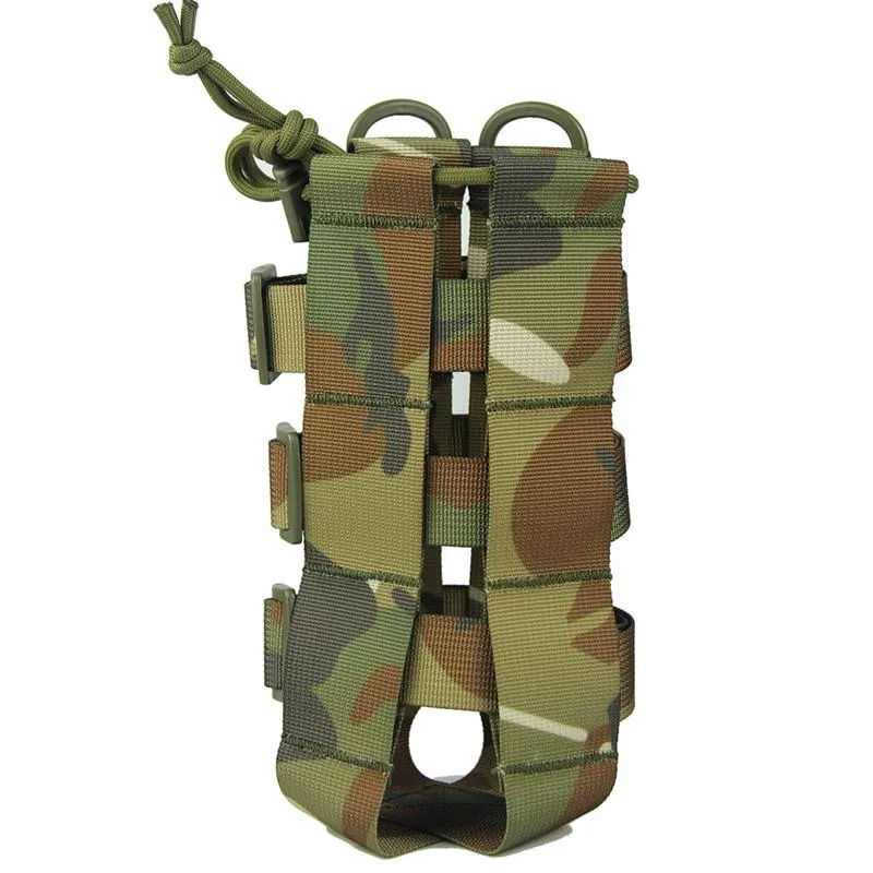 Bolsas ao ar livre 2.5l Tactical Water Botpis Bolsa Bolsa de viagem militar Caminhadas Titular de cordão Kettle Carrier
