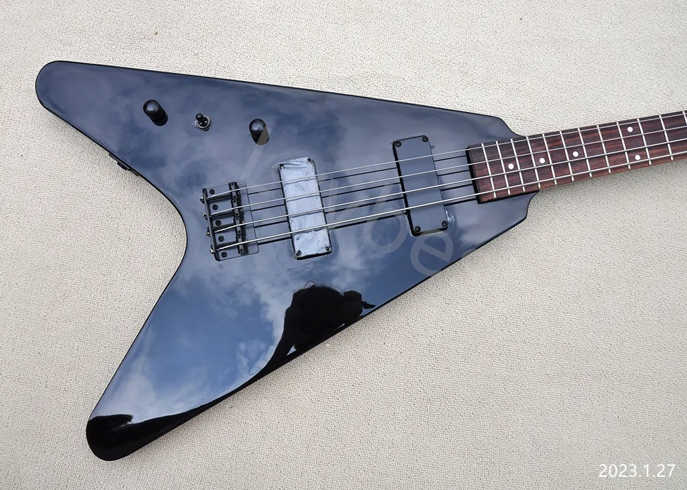 Lvybest Left Handed Electric Bass Guitar 4 String Unusual