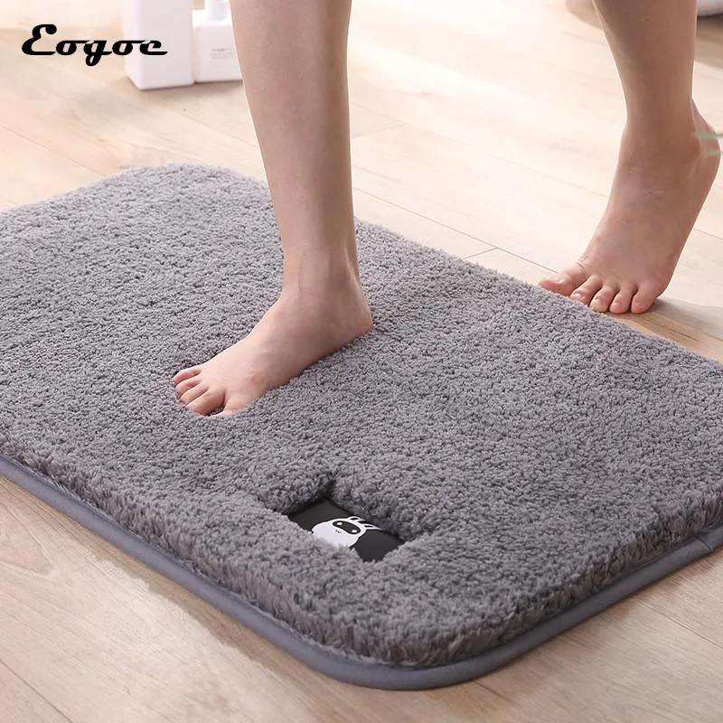 Carpets Eogoe épaississant le tapis de bain dans la salle de bain paillasson absorbant pour porte d'entrée anti-glis