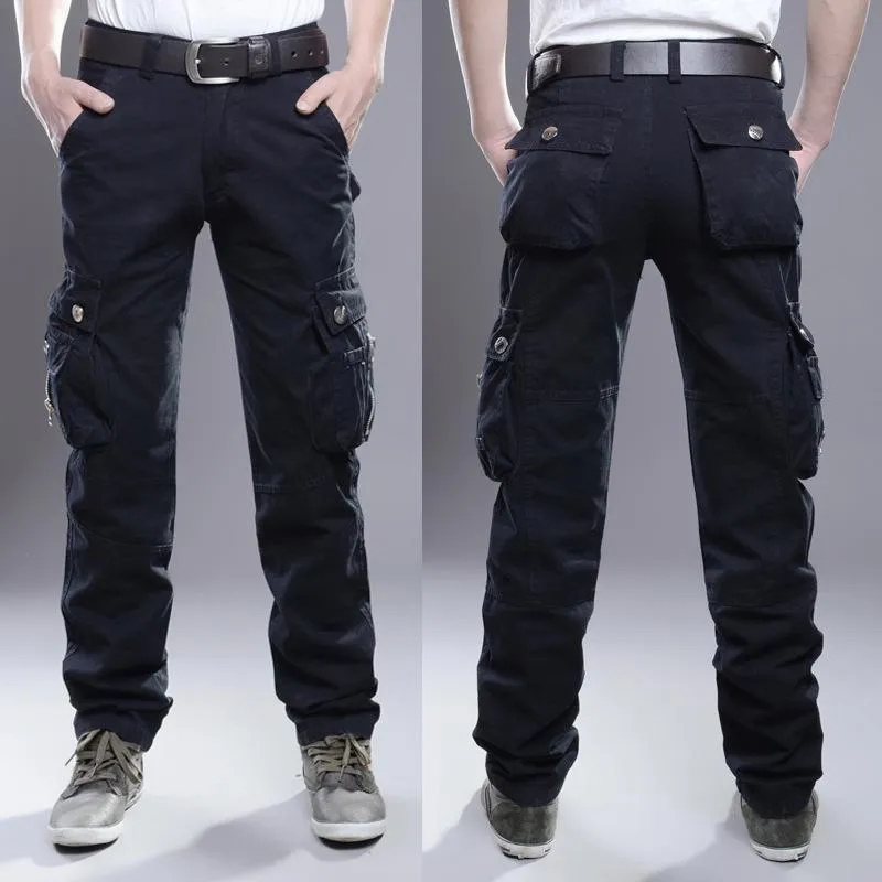 Pantaloni da uomo Side Rits Zakken Cargo Harem Joggers Broek Mannen 2023 Tactische Toevallige Harajuku Streetwear Sweatpant MannelijkeUomo