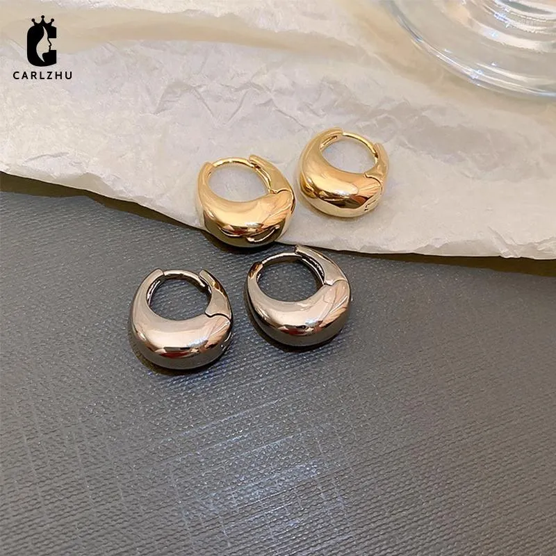 Hoop Örhängen Guld Silver Färg Metall Textur Circle For Women Geometriskt öronspänne Huggies Trendiga Smycken Pendientes Mujer