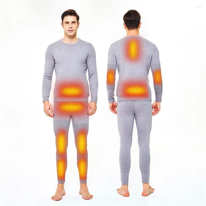 Racing Jackets Unisex Electric Thermal Underwear Set Soft Comfortable Shirt Winter Heating Without Sheet Heated Sweat