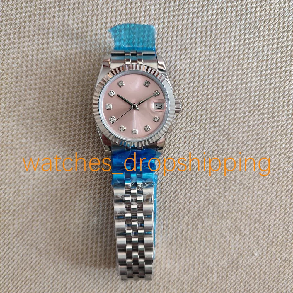 Via Di Lusso Rosa In Acciaio Inossidabile Movimenti Automatici