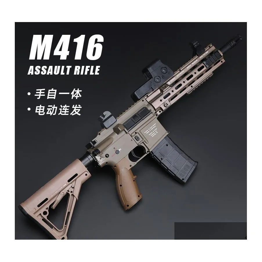 ألعاب Gun M416 Water Gel Blaster Toy Electric Manual 2 Model Rifle Sniper Paintball Shooting for Adts Boys CS Drop Dropress Gift Dhuv8