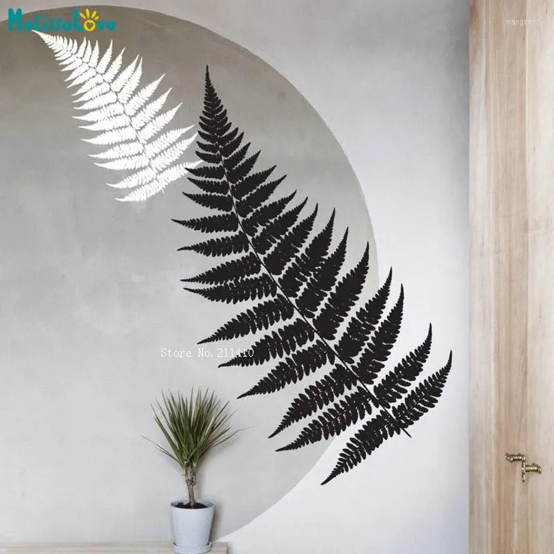 Wall Stickers Modern Minimalistic Fern Leaf Nature Decal Sticker Houseplant Home Decoration Murals Self-adhesive YT6277