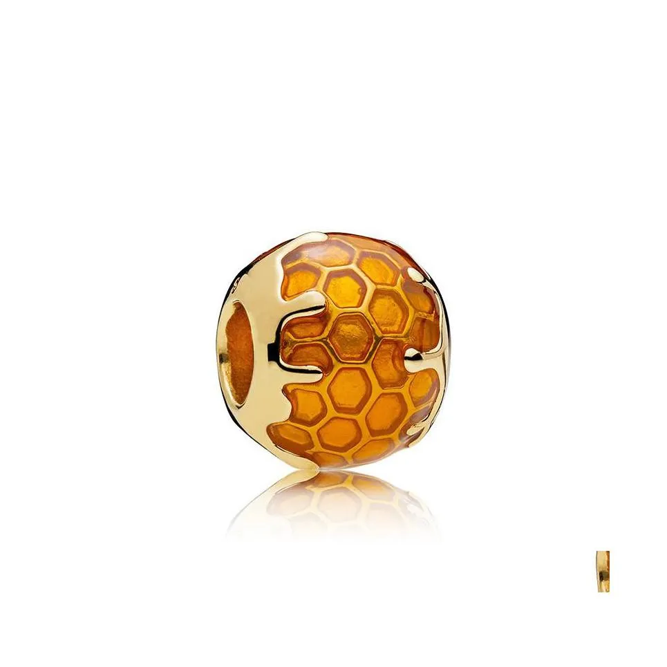 Alloy Fit Charm Bracelet Honeycomb Charms de esmalte de abelha Divulgo Diy Jóias Europeias Colar Chain Colar Bangle 475 H1 Drop Deliver