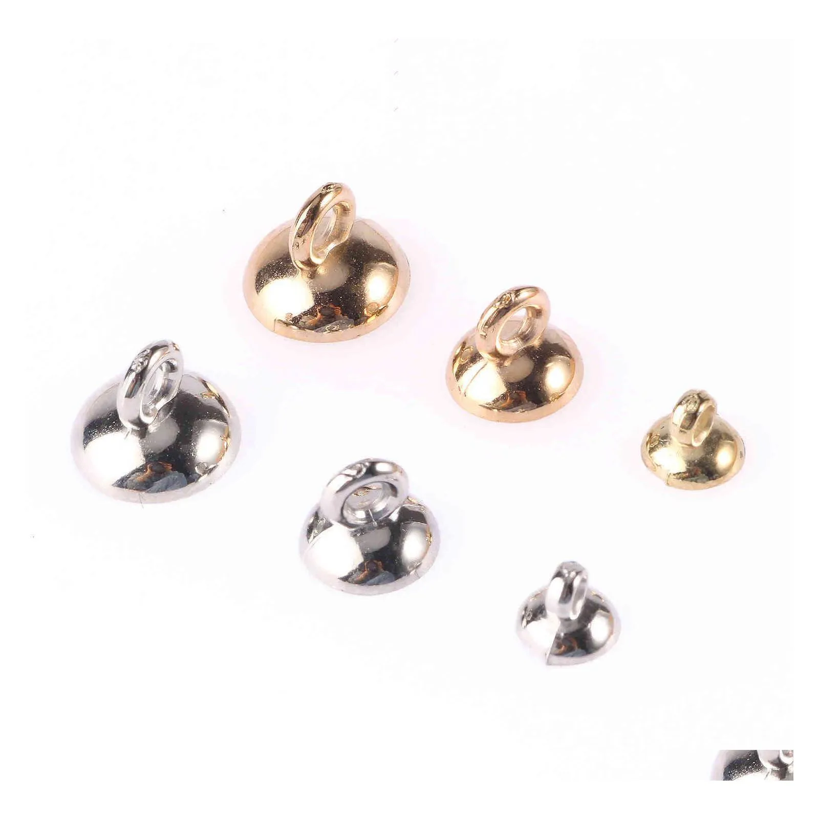 Charms 500pcs Gold Sier colorir tampas finais redonda Conector de contas Loja CCB Contas para jóias Fazendo um colar de charme DIY acessório pingente DHE5A