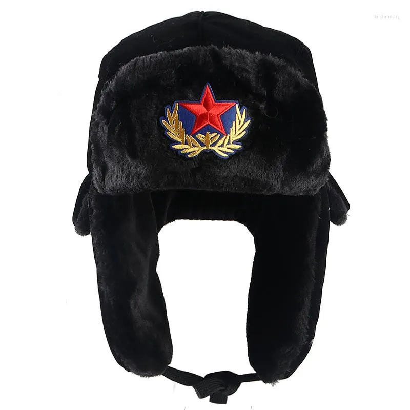 Boinas ushanka russo bombardeiro de inverno chapé