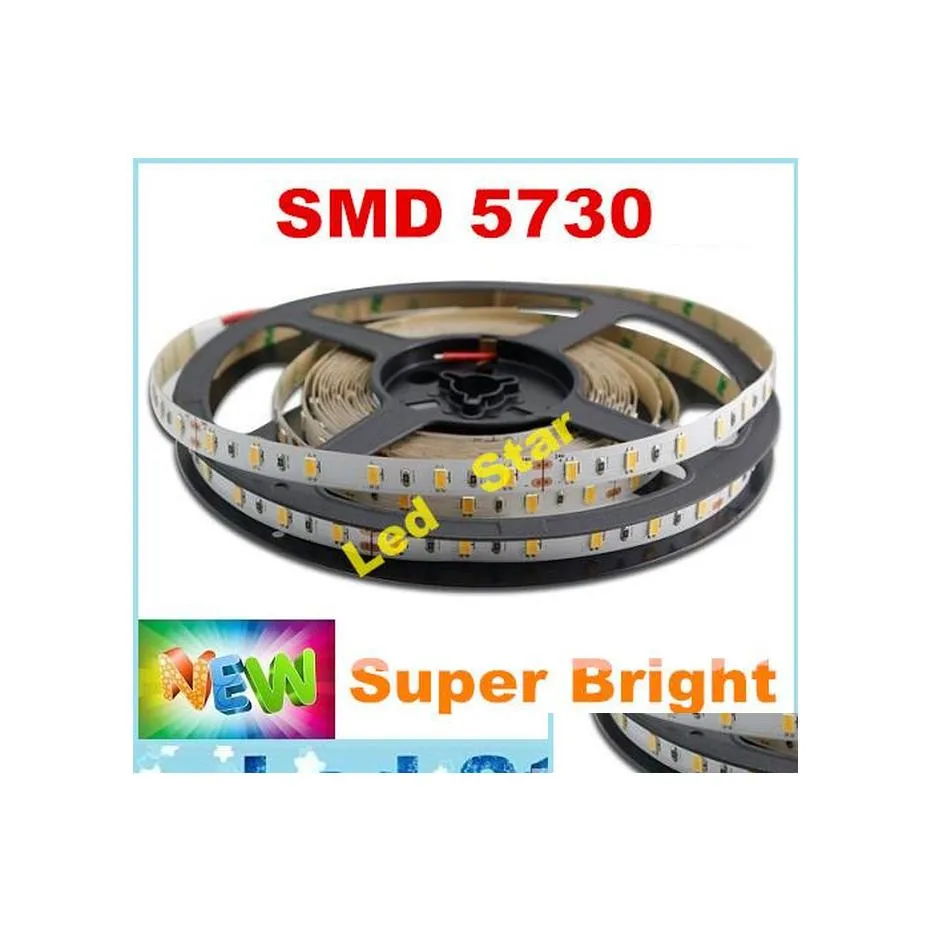 Светодиодные полоски 100 м SMD 5730 Light 12 В водонепроницаемые/неотерейнеры 60LED/M 5 м/рулон 40LM/SMD яркий, чем 5630/5050 DHS.