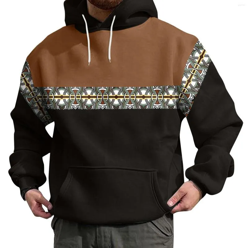 Erkek Hoodies Erkekler Kış Bahar Gündelik O Boyun Uzun Kollu 3d Baskılı Kapüşonlu Sweatshirt Üst Kıyafetler Grafik Sudadera Atletik Vintage