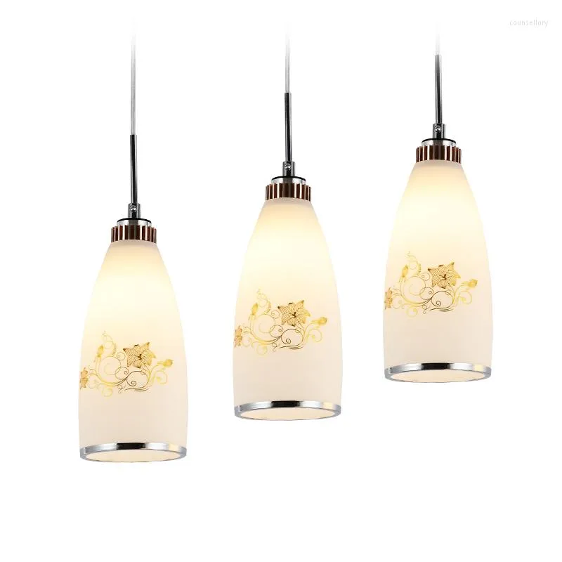 Lampade a sospensione Moderna lampada a LED in vetro con luci bianche Hanglamps per sala da pranzo Living Home Lighting Fixture Hanging