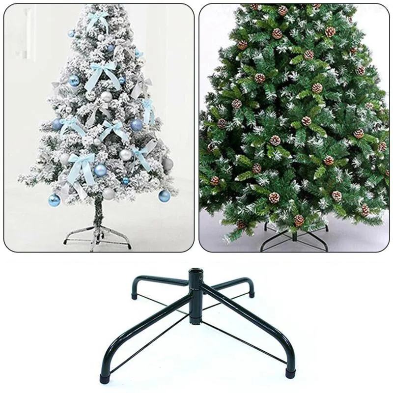 Kerstdecoraties 35/40/45/50cm Boombasis Stand opvouwbare Xmas Trees Bottom Mount Brackets Holiday Party Decoration Gadgets