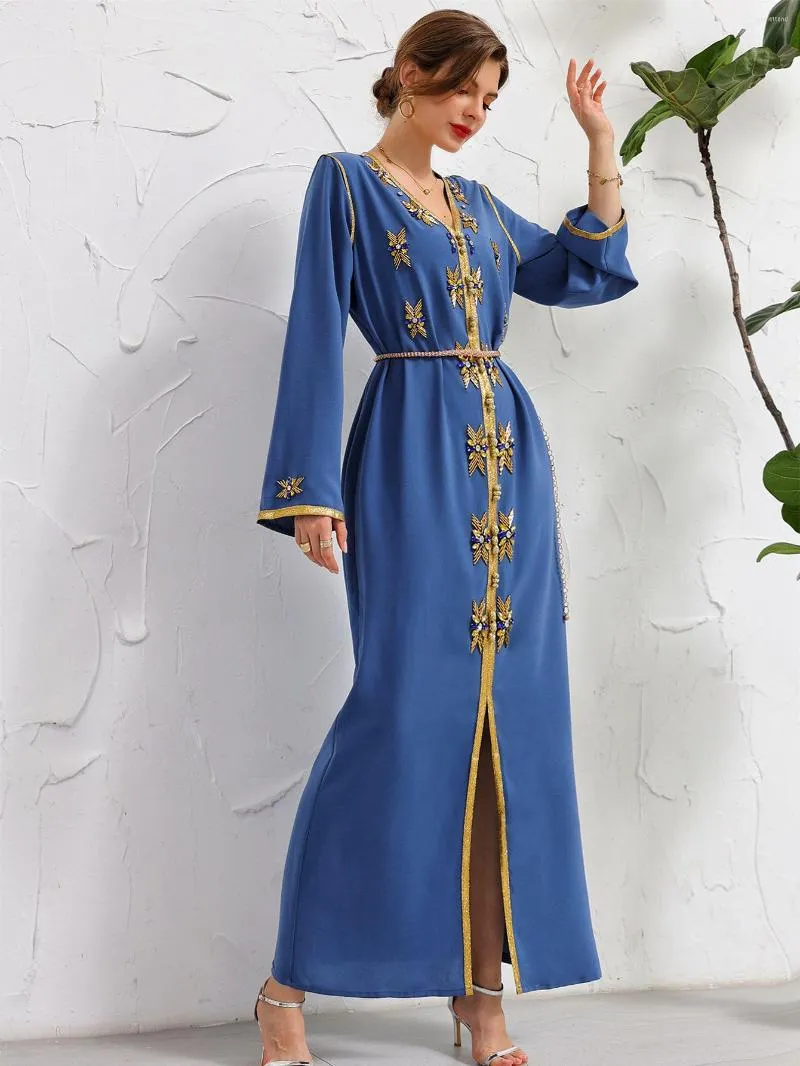 Повседневные платья Рамадан Ид Абая Дубай Турция Мусульманская мода платье хиджаб одежда Ислам Африканец для женщин Малум Мусулман Джеллаба.