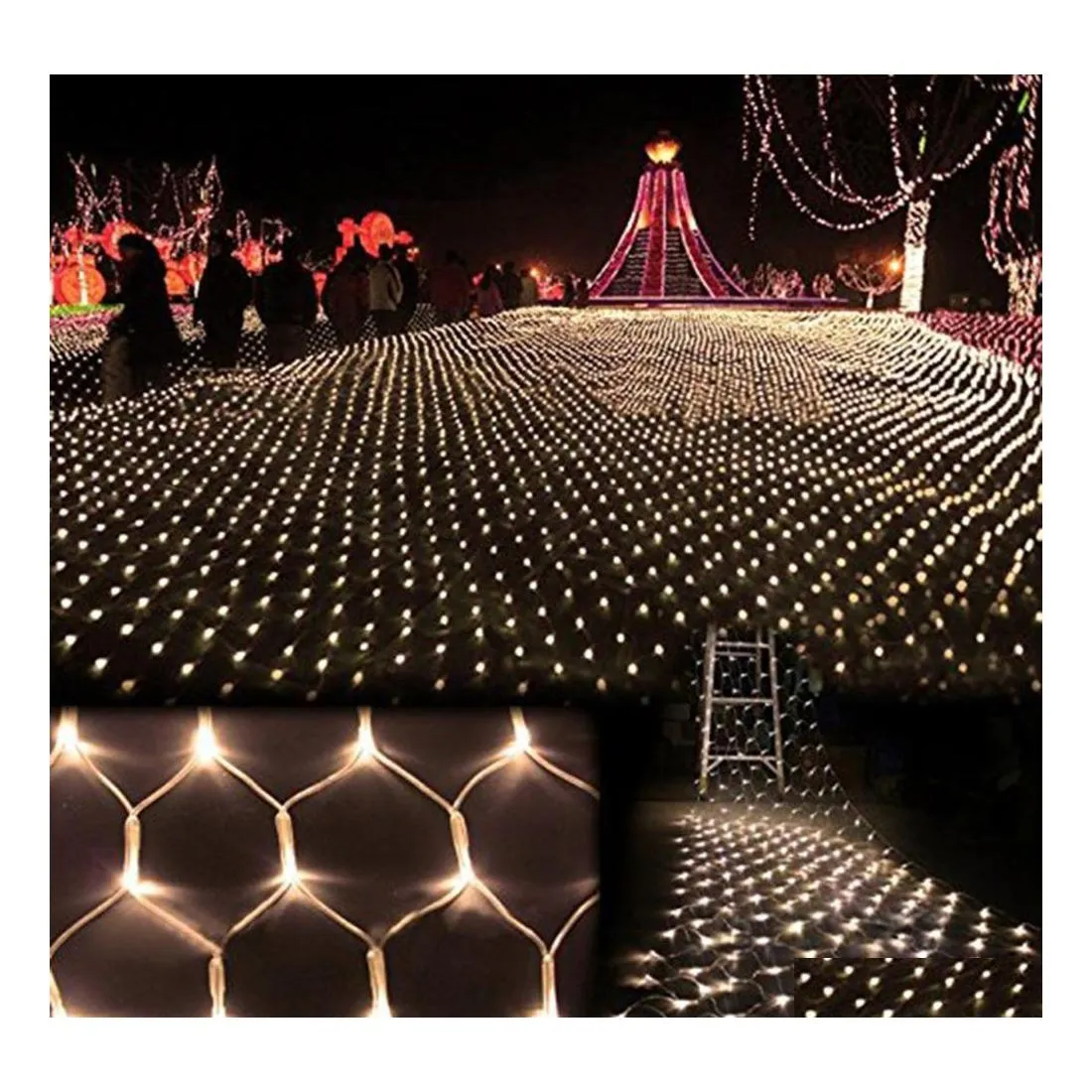 LED -str￤ngar 1600 lampor 10x5m gardinbelysning Flash Fairy Festival Party Light Christmas Wedding Decor Drop Delivery Holiday OT0B2