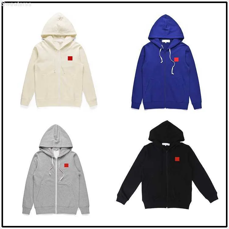 2023 Play Herren Hoodies Zipper Hooded Sweatshirt Red Heart Cdg Hoodie Standard und Fleece Des Jumpers Damen Garcons Langarm Sportswear