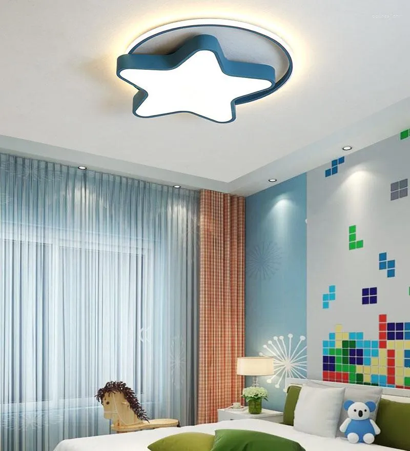 Plafoniere Camera dei bambini nordici LED Camera da letto luminosa Lampada Living Villa Portico Star Lighting Commercio all'ingrosso