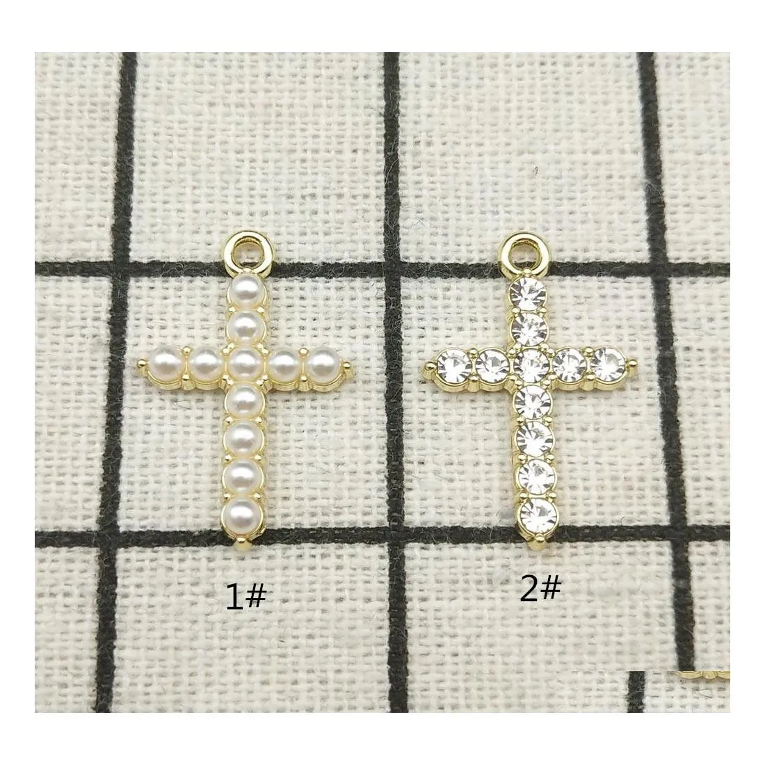 Charms 10pcs Croix Charme Bijoux Accessoires Boucle d'oreille Pendentif Bracelet Collier DIY Trouver 15x2m Drop Livraison Résultats Composants Dhqpm