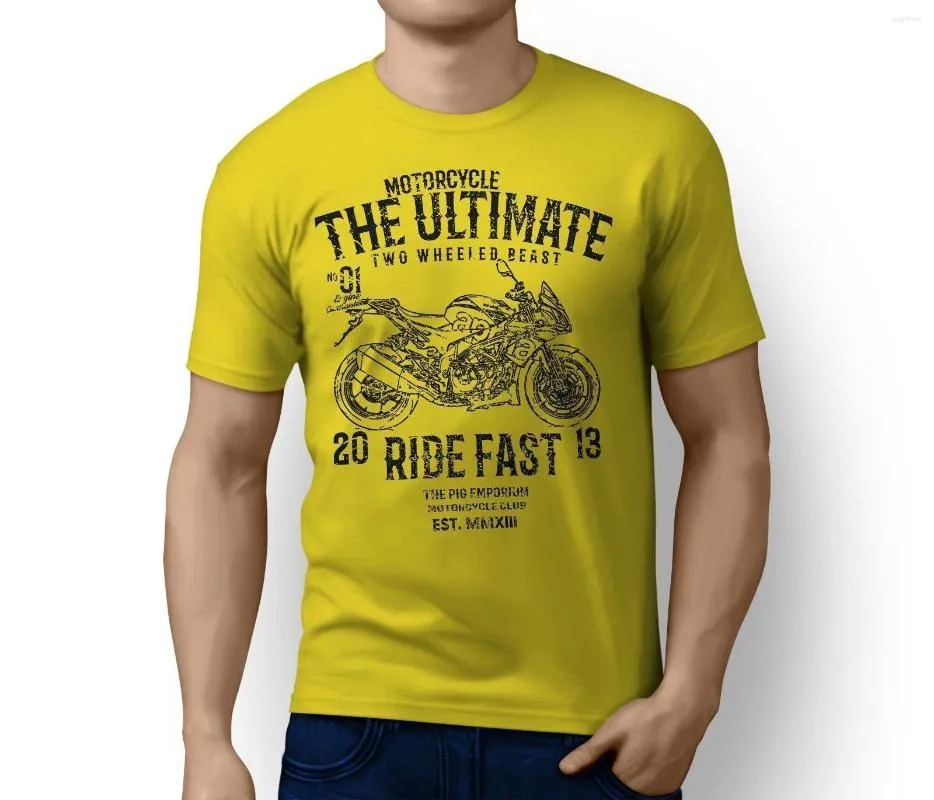 Męskie koszulki bawełniane letnie koszulki wydrukowane O-drock Streetwear Ultimate Italian Motorcycle Tuono V4 1100 Factory 2023 Inspired Art