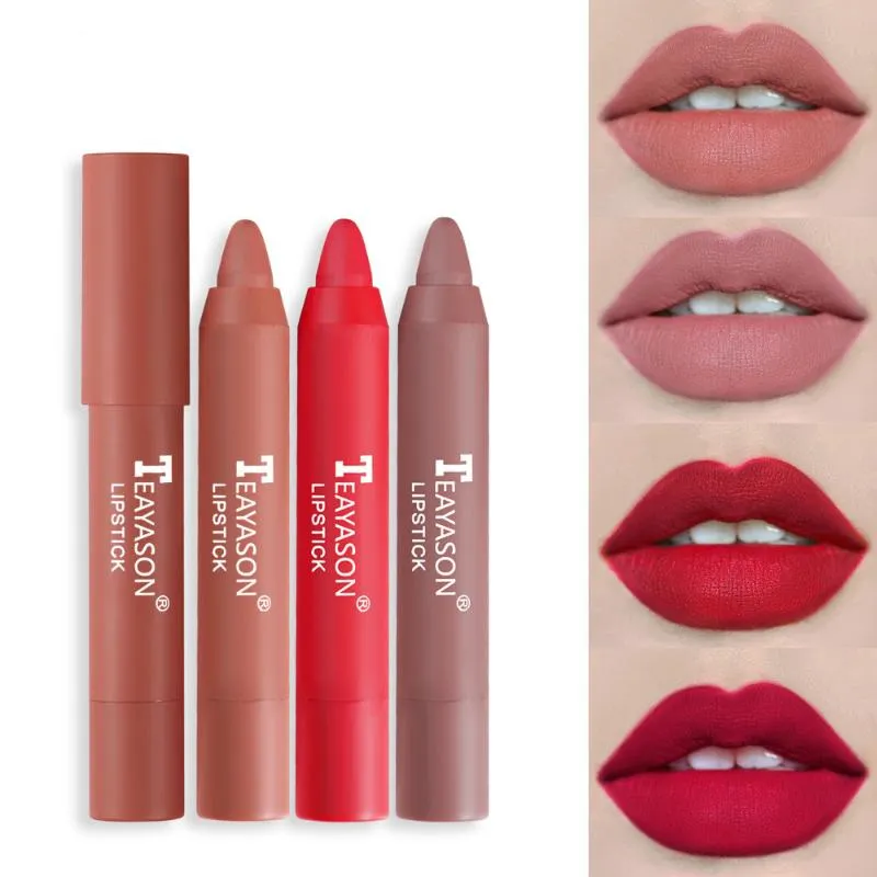 Lipstick Matte Moisturizing Lip Gloss Easy To Color Glaze Rotating Pen Natural Waterproof LipstickLipstick