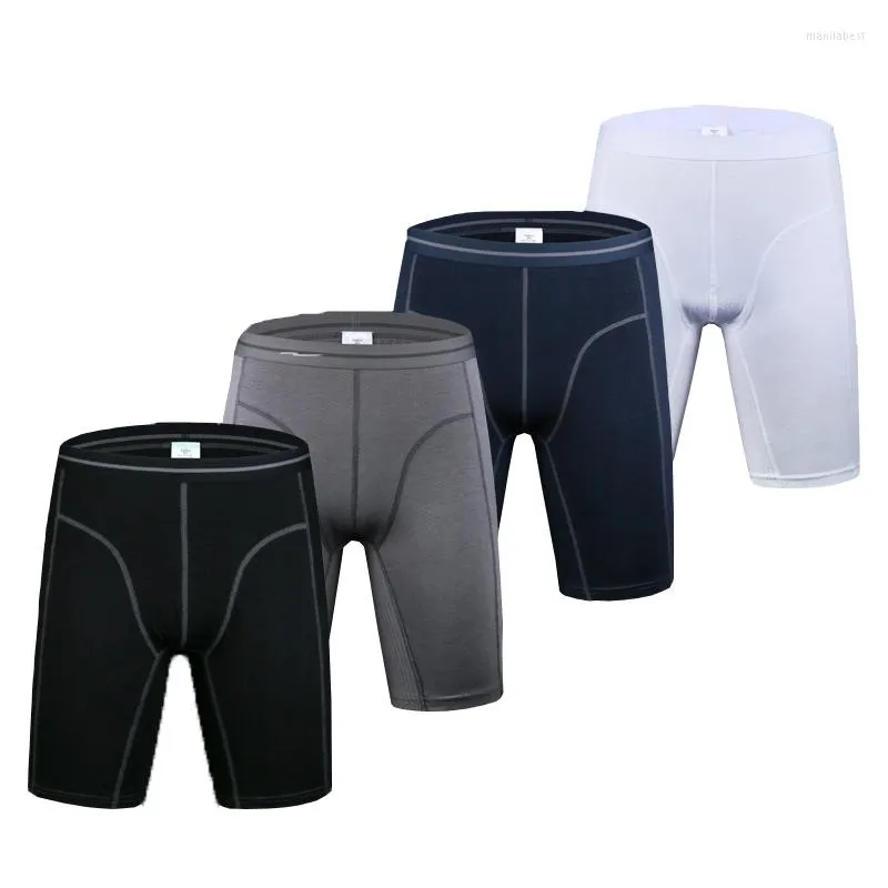 Caleçons Boxer pour hommes, culottes en coton extensible, sous-vêtements de haute qualité, respirants, confortables, de marque