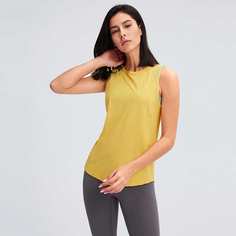 Lulus Yoga Femmes Pulls Respirant À Séchage Rapide Gym Fitness Blouses Chemise Femme Réservoir Pas Cher En Gros Vêtements 's Vest