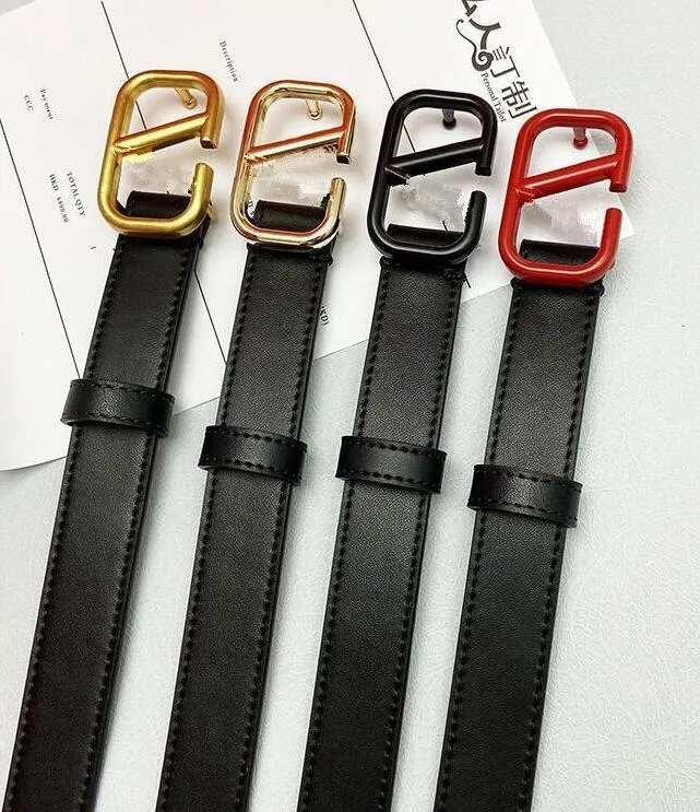 Fashion Smooth Buckle Belt Retro Design Thin Waist Belts for Men Womens Width 3.8CM Genuine Cowhide 3 Color Optional