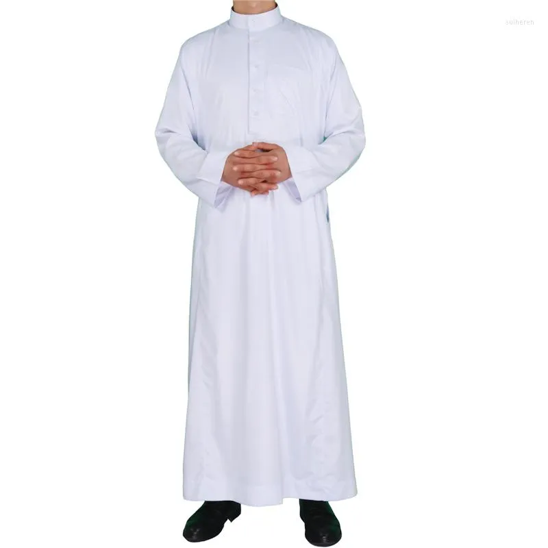 Ethnische Kleidung Haramain Abaya Muslim Pakistan Islamische Herren Arabische Robe Saudi-Arabien Jubba Thobe Kleding Mannen Kaftan Oman Qamis Homme