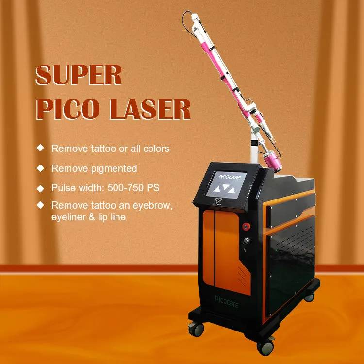 picosecond Laser color tattoo sopracciglio rimuovi Macchina 532 1032 1064nm Q-switch ND Yag depilazione Macchiolina Pigmento Acne Trattamento uso salone di bellezza