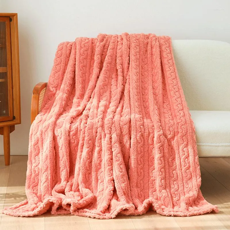 Cobertores Design lã de lã Blanket Sofá arremesso macio quente inverno coral flanela