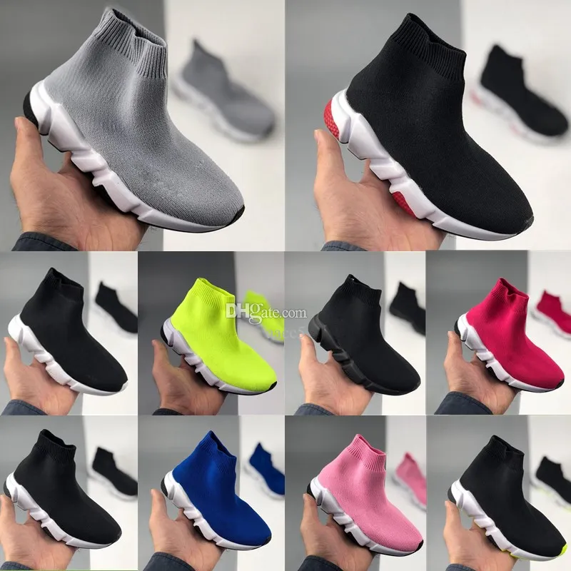 Enfants chaussures haute chaussette vitesse coureur formateurs baskets garçons filles enfants bottes mode sport vitesse enfant chaussure toddle desogmer designer