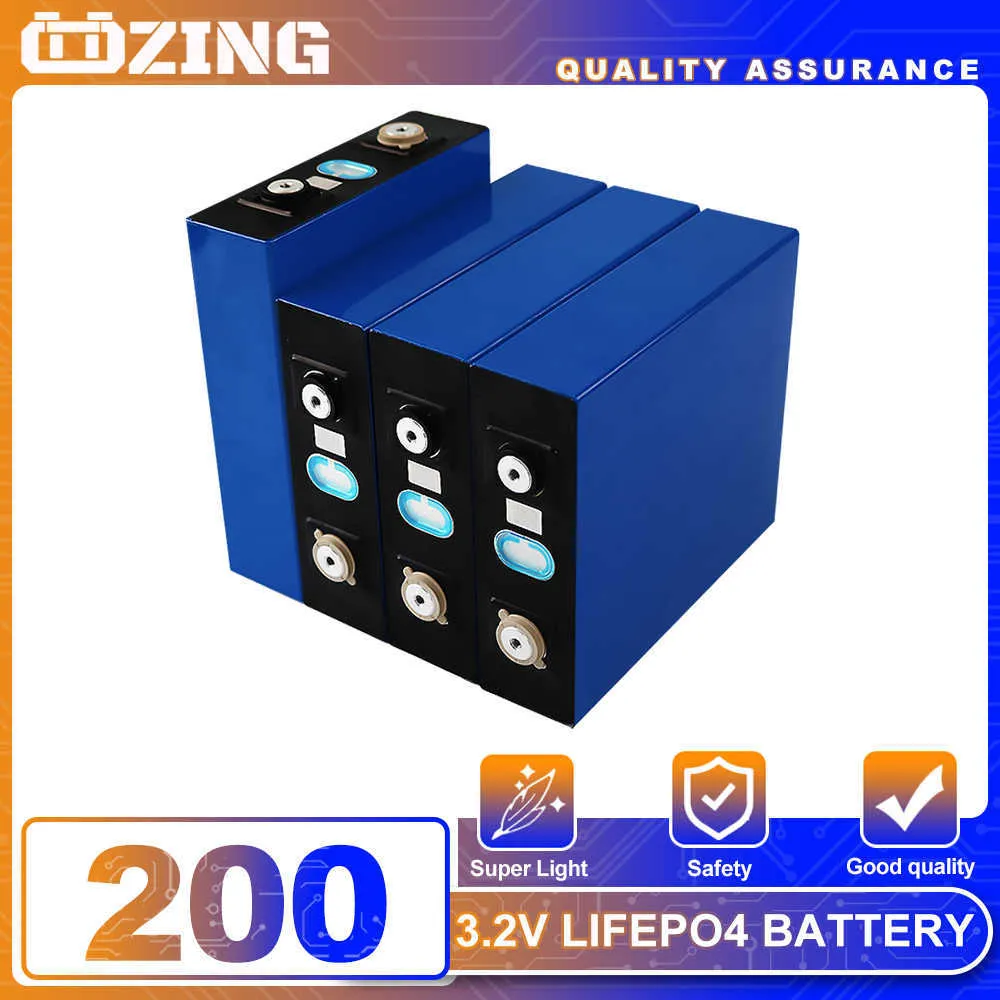 Grade A 4/8/16/32 stcs 3.2V 200AH LIFEPO4 Batterij Diepe cyclus Batterij Diy 12V 24V 48V Oplaadbaar celpakket voor RV Golf Cart Boat