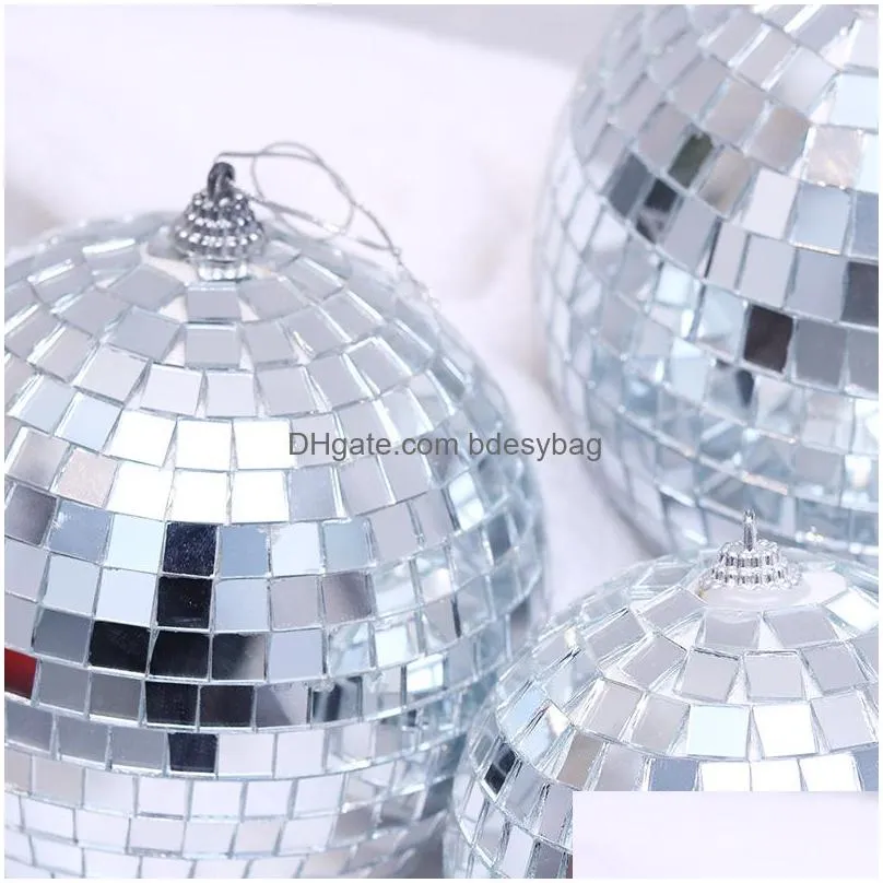 party decoration christmas decorations christams balls year mirror decor xmas ornaments disco 4/5cm 6pcs/lot1