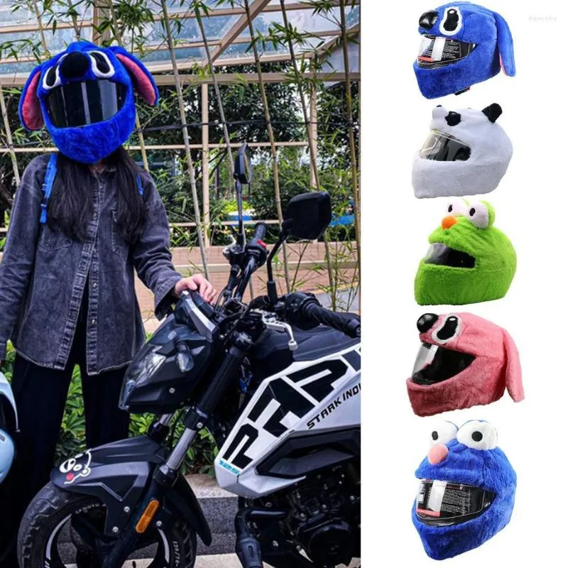 Cascos de motocicleta Casco Cubierta de felpa Gorro de Navidad Regalo Dibujos animados Accesorios para exteriores Caja de equitación personalizada Potencia completa