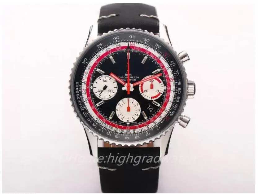 V9 Factory Series B01 Aviation Special Edition Horloges Diameter 43 mm Dikte 15 mm uitgerust met Shanghai 7750 Chronograph Multifunction Timing Machinery Watch