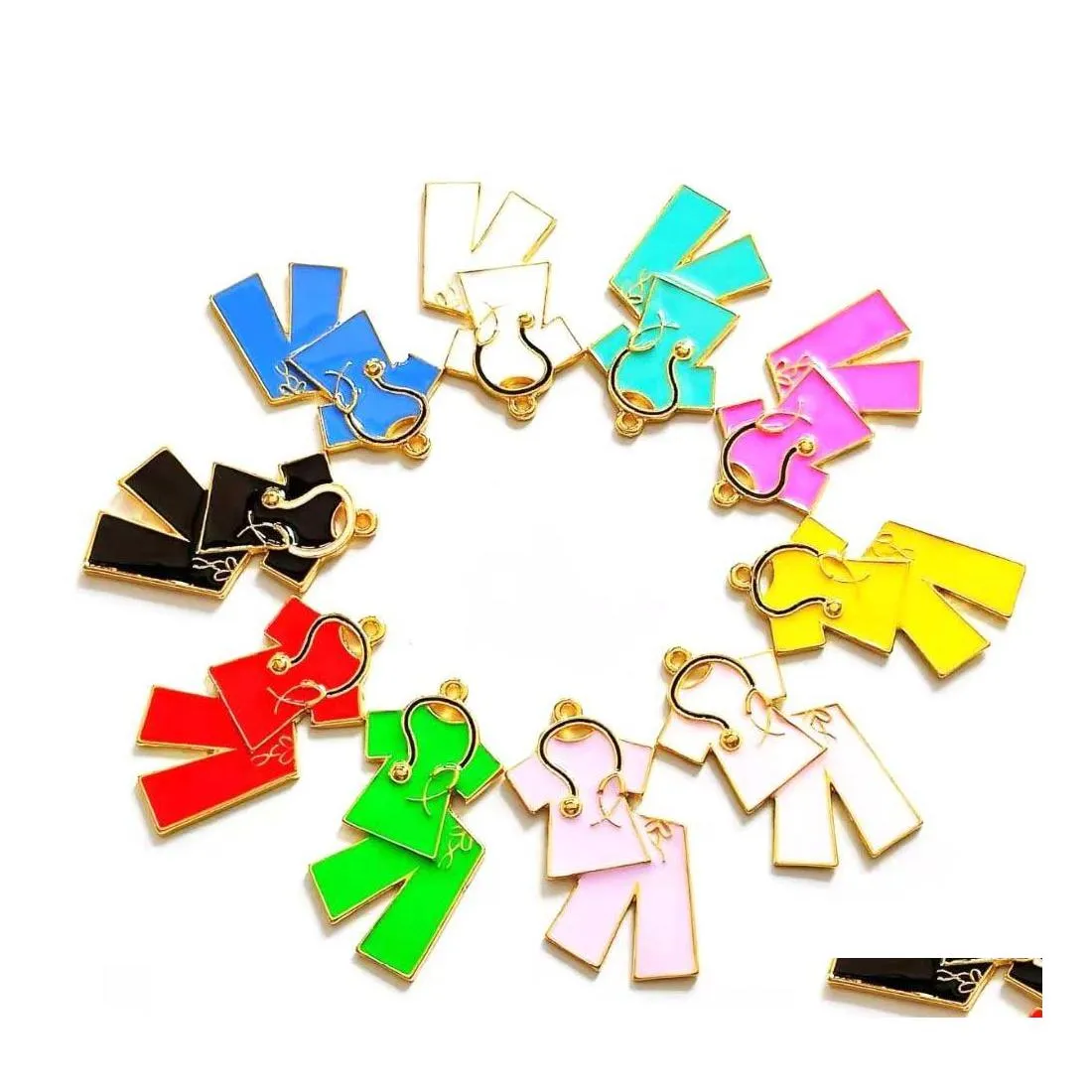 Charms 10Pcs Scrubs Pour Femmes Accessoires De Bijoux À Faire Soi-Même Drop Delivery Résultats Composants Dhj5Q