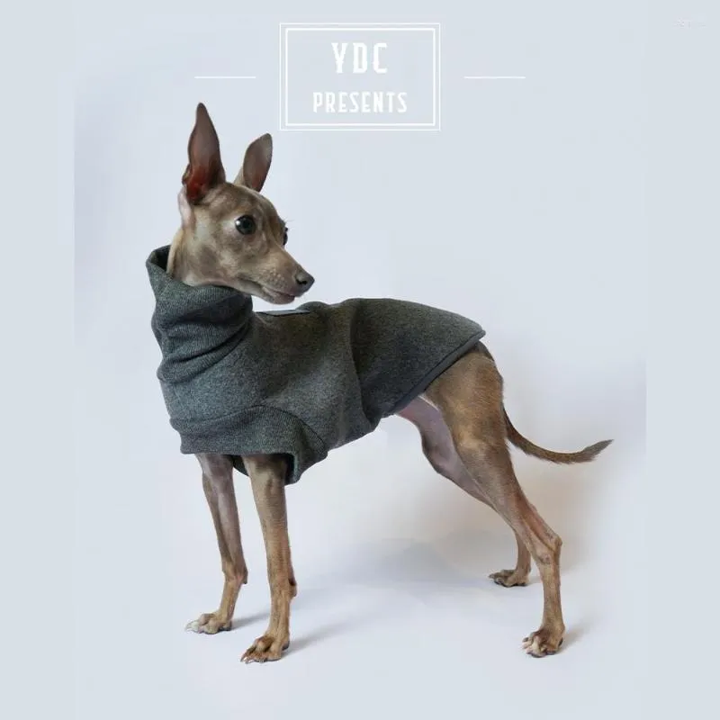 Hundkläder små och medelstora kläder italienska greyhound höst vinter fleece tröja tillbehör