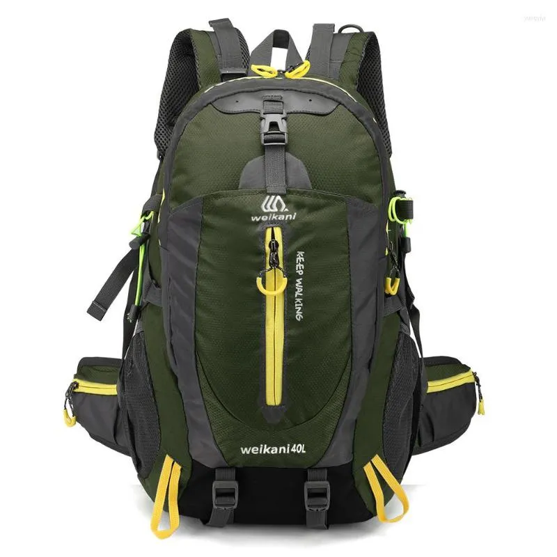 Zaino 40L Impermeabile Escursionismo Uomo Donna Leggero Viaggio Campeggio Daypack Sport all'aria aperta Borsa tattica per ciclismo Arrampicata sugli sci